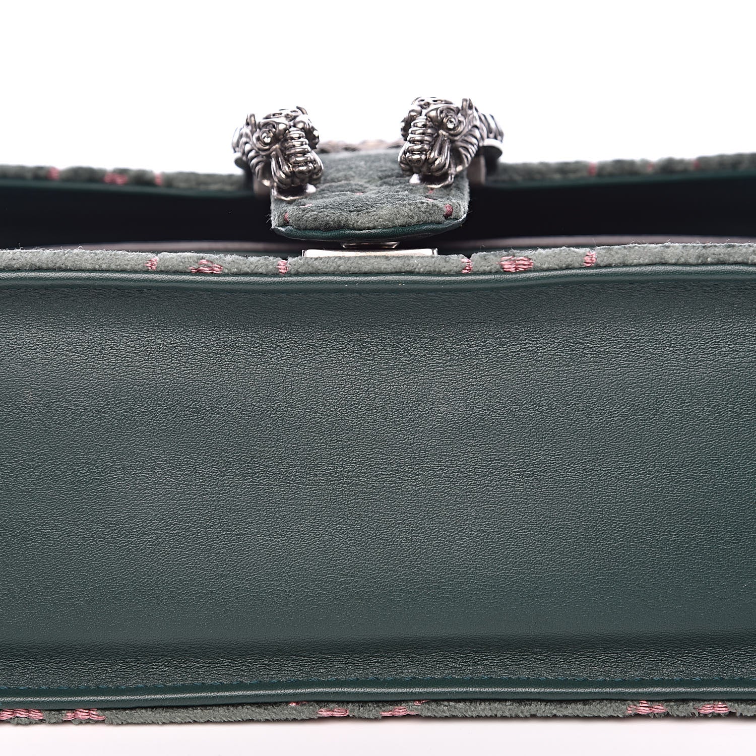 Gucci Velvet Moon Calfskin Crystal GG Monogram Small Dionysus Shoulder Bag Avio Dusty Pink Black Diamond 11 of 13