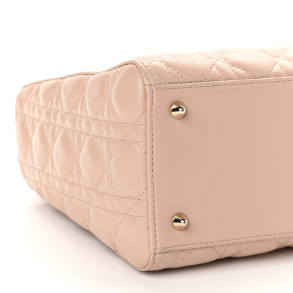Christian Dior Lambskin Cannage Medium Lady Dior Rose Poudre 4 of 9