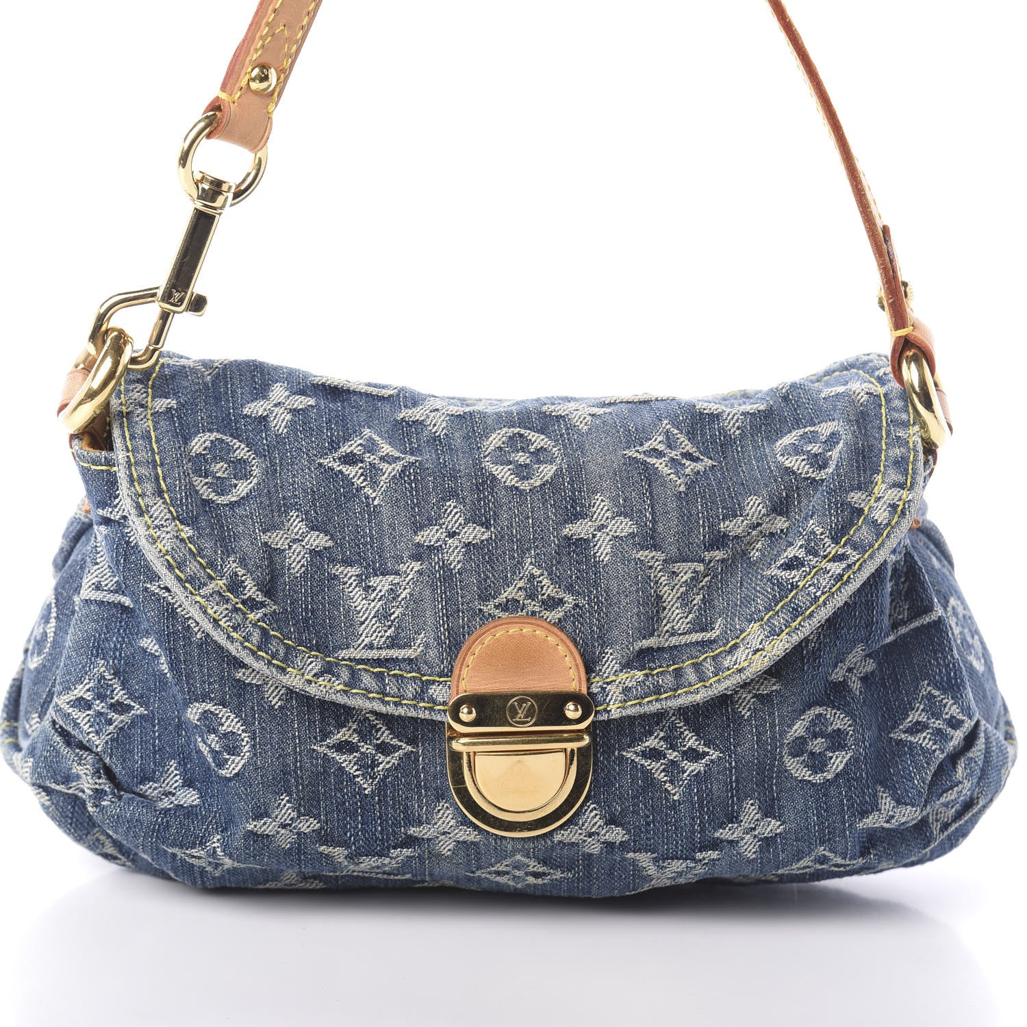 Louis Vuitton Monogram Denim Mini Pleaty Blue 7 of 9
