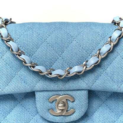 Chanel Denim Quilted Mini Rectangular Flap Blue 9 of 12