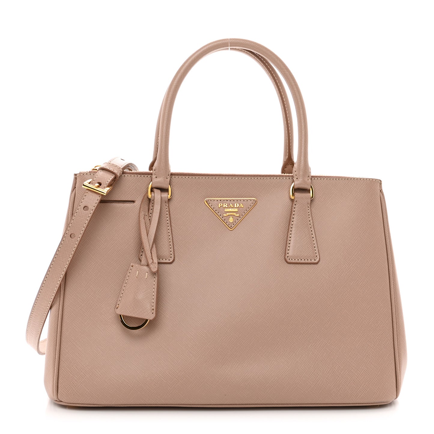 Saffiano Medium Galleria Double Zip Tote Cammeo