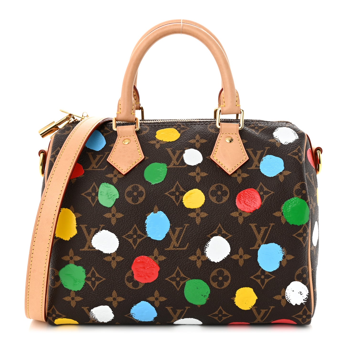 LV X YK Monogram Speedy Bandouliere 25 Multicolor