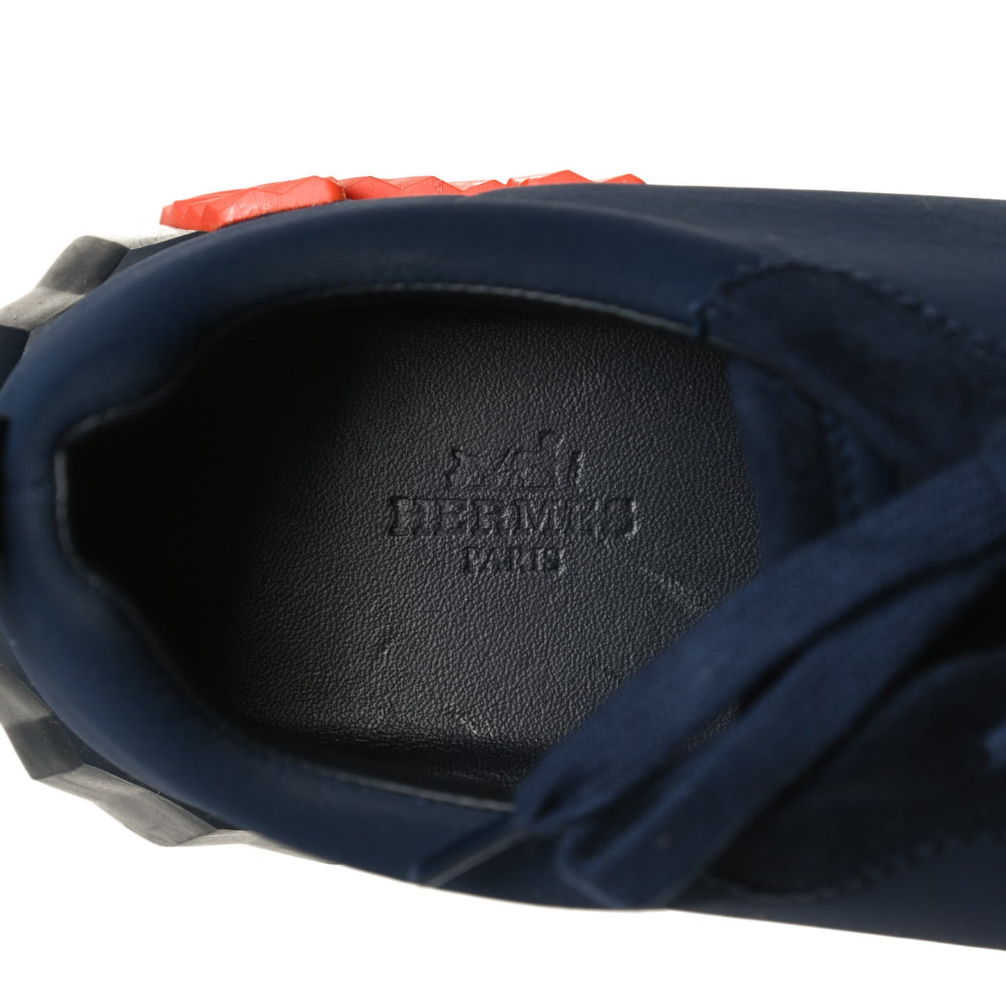 Technical Jersey Suede Goatskin Bouncing Sneakers 39 Marine