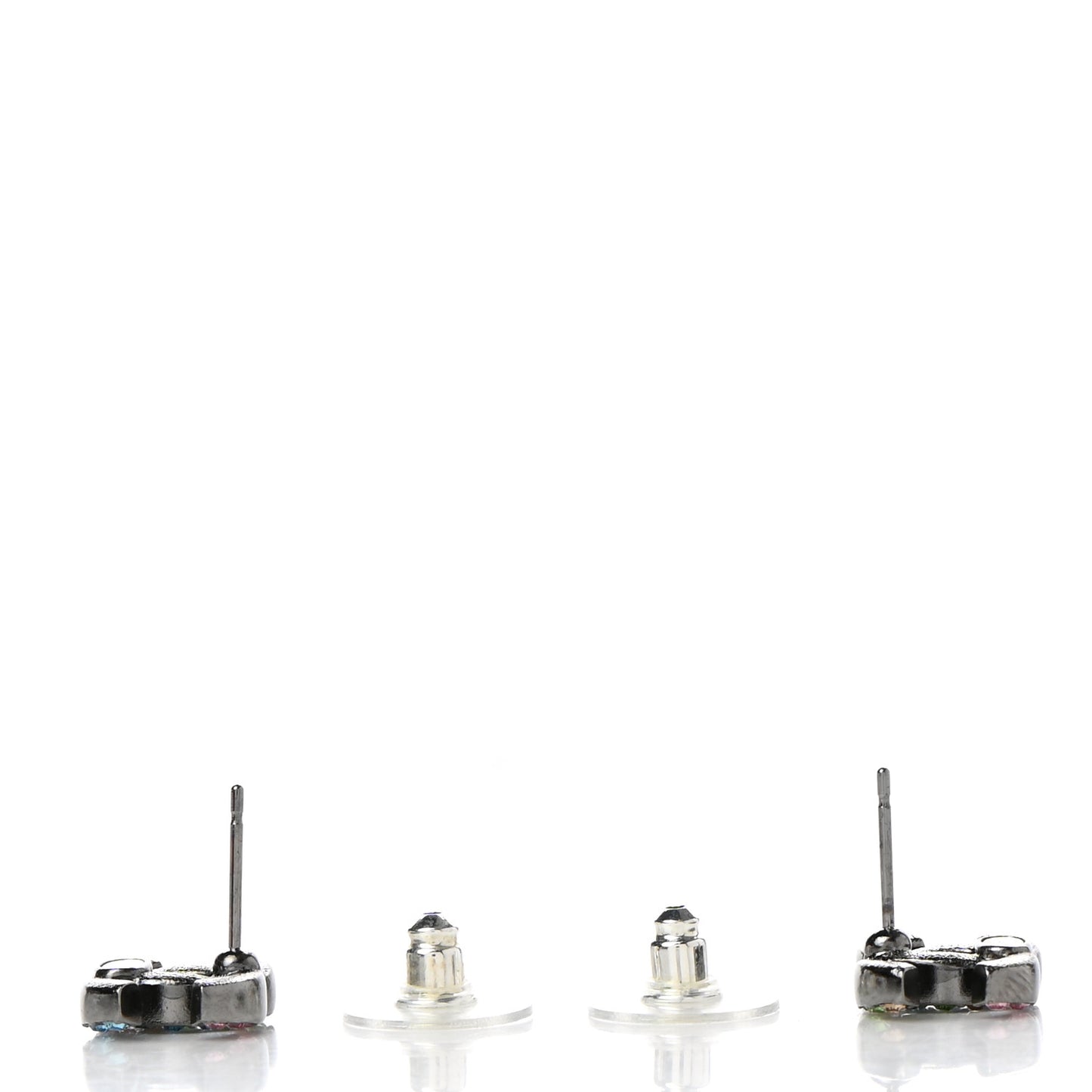 Ruthenium Crystal CC Earrings Multicolor