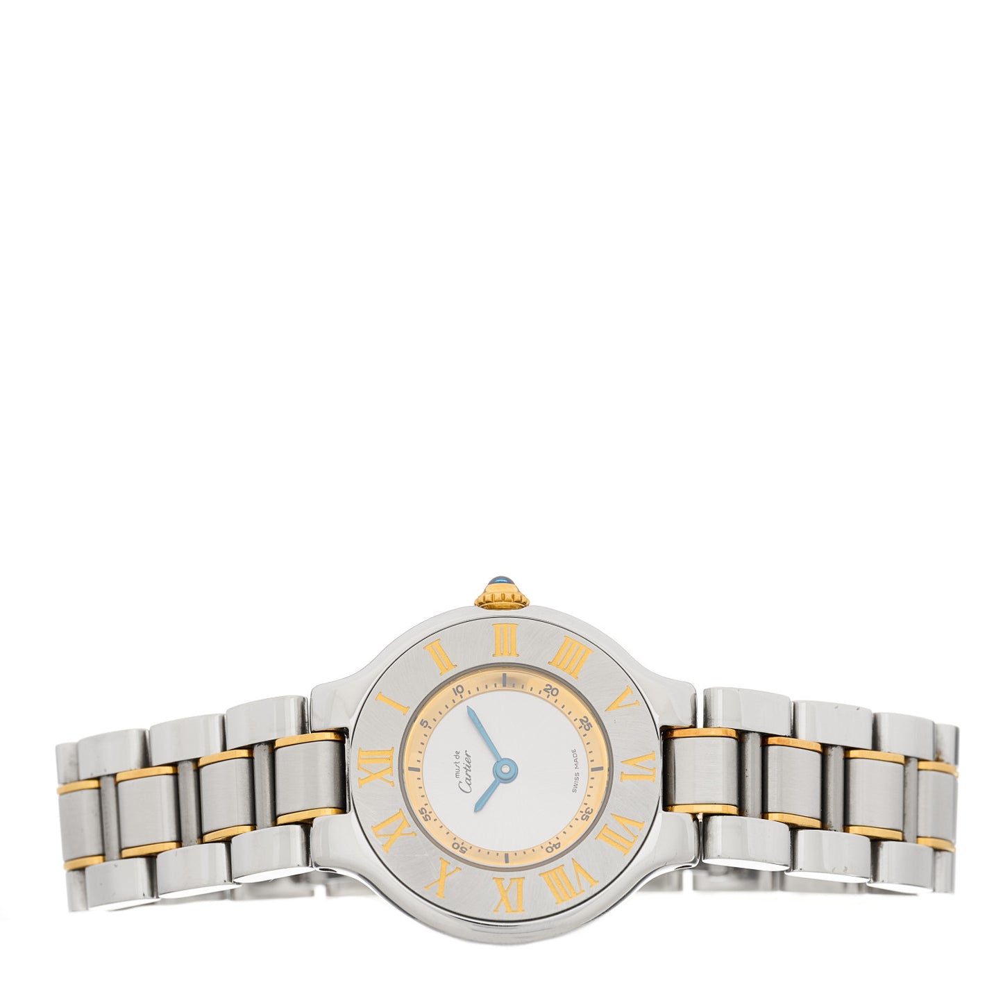 Stainless Steel 18K Yellow Gold 28mm Must De 21 Quartz Watch