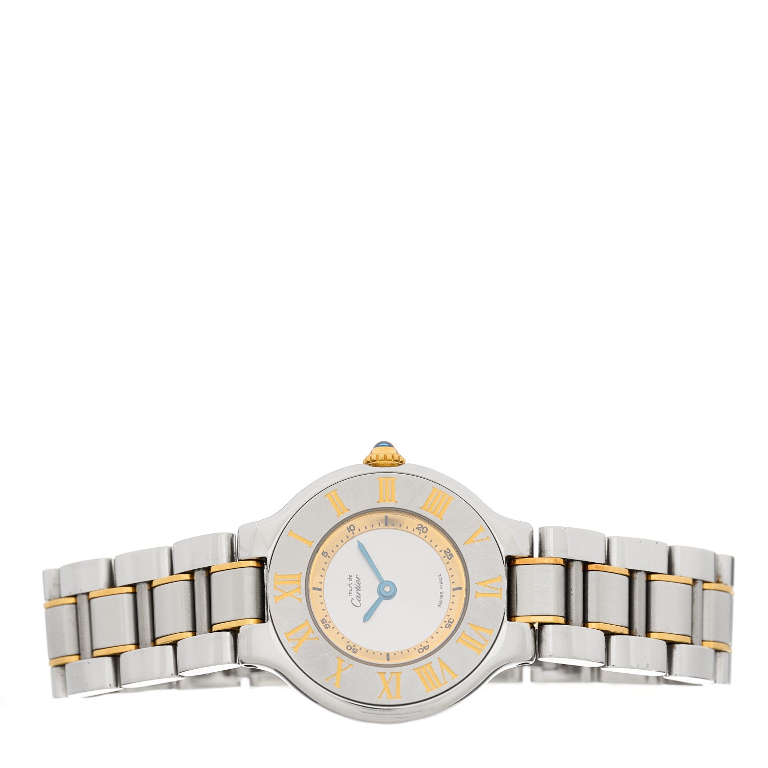Cartier Stainless Steel 18K Yellow Gold 28mm Must De 21 Quartz Watch 2 of 4