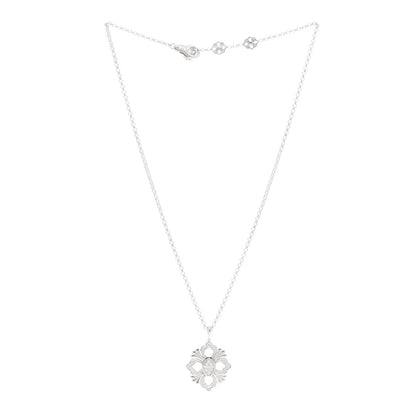 Buccellati 18K White Gold Diamond Opera Tulle Pendant Necklace 3 of 5