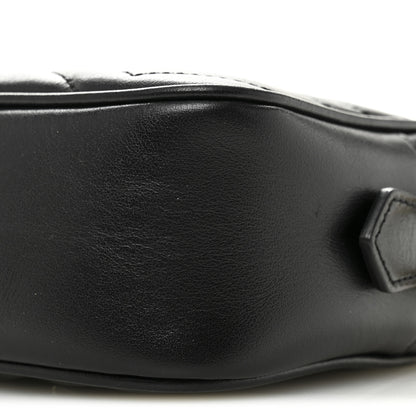 Gucci Calfskin Matelasse Mini GG Marmont Chain Shoulder Bag Black 10 of 10