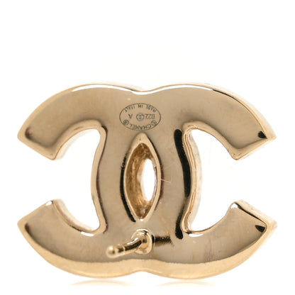 Chanel Metal Enamel CC Earrings Black Gold 4 of 5