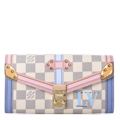 Louis Vuitton Damier Azur Summer Trunks Sarah Wallet NM 1 of 6