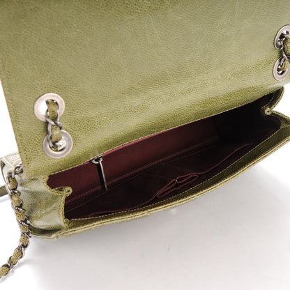 Chanel Crumpled Grained Calfskin Medium CC Crave Flap Green 5 of 10