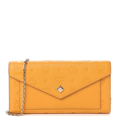 MCM Calfskin Ottomar Wallet On Chain Mango 1 of 9
