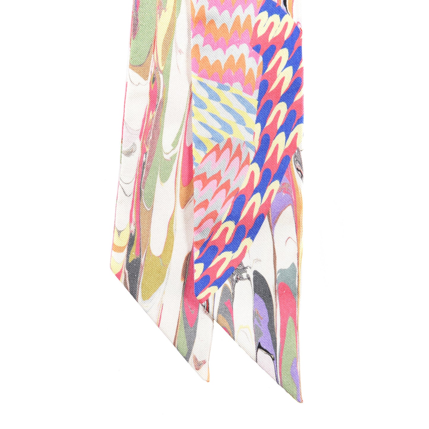 Silk Marble Silk Twilly Rose Vert Violet