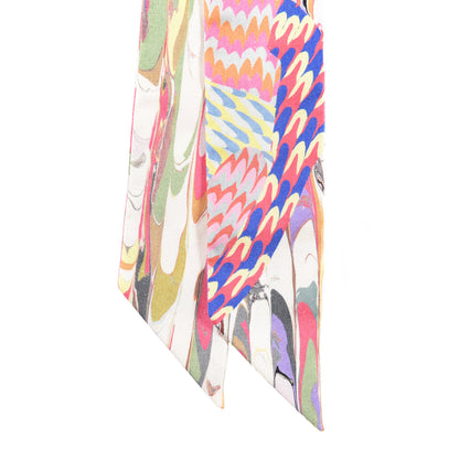 Hermes Silk Marble Silk Twilly Rose Vert Violet 2 of 4