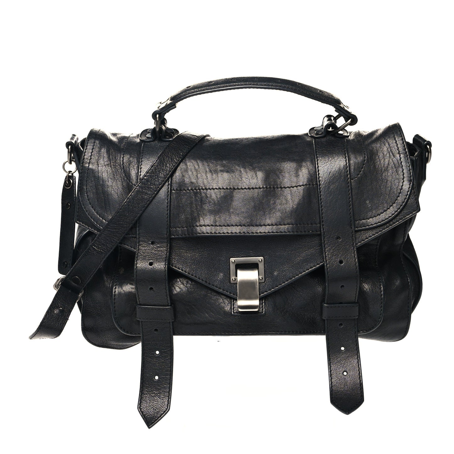 Lambskin Medium PS1 Satchel Black