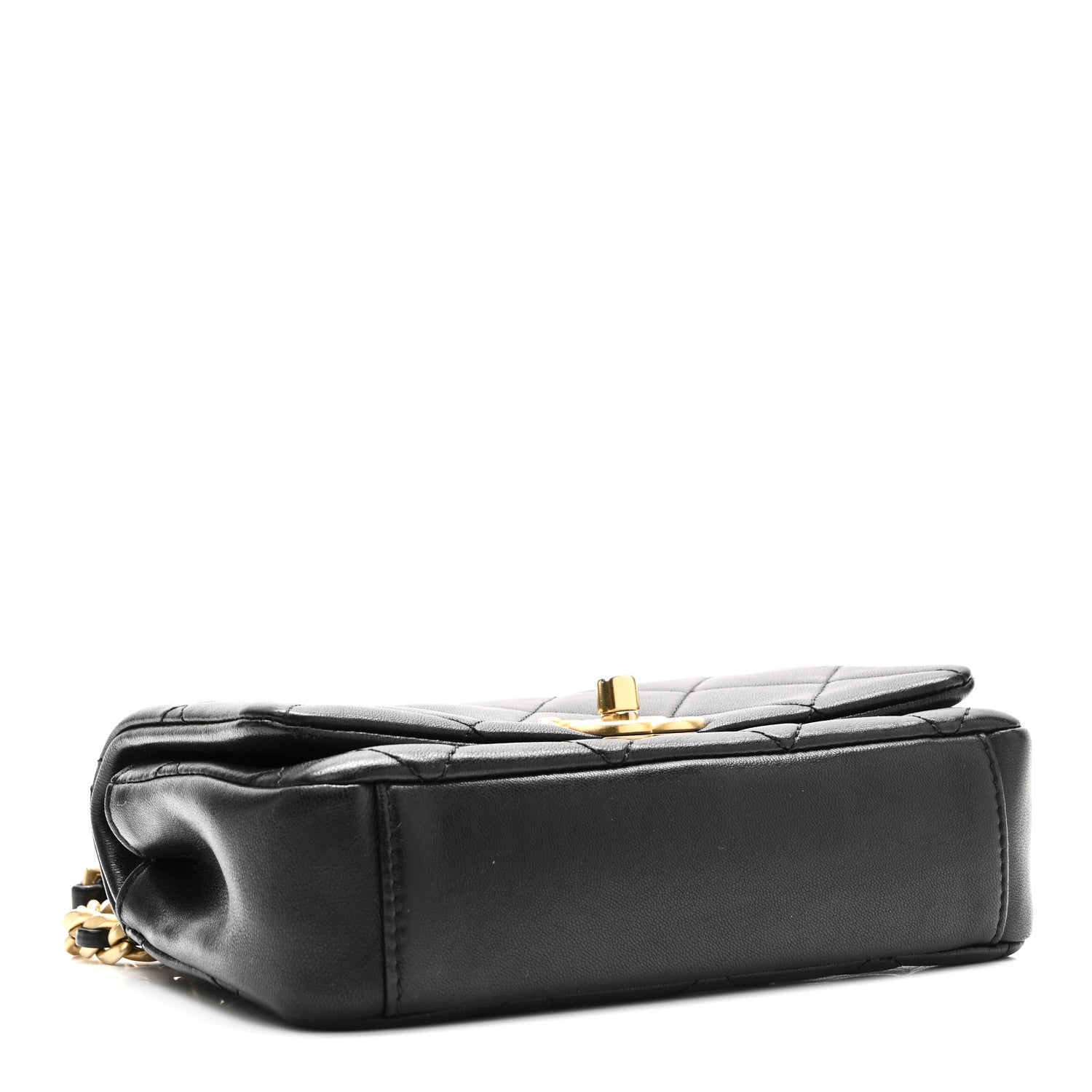Chanel Shiny Lambskin Small Chain Is More Flap Black 4 of 11