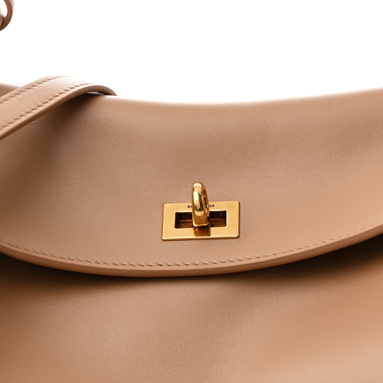 Balenciaga Smooth Calfskin Medium Rodeo Top Handle Handbag Latte 9 of 12