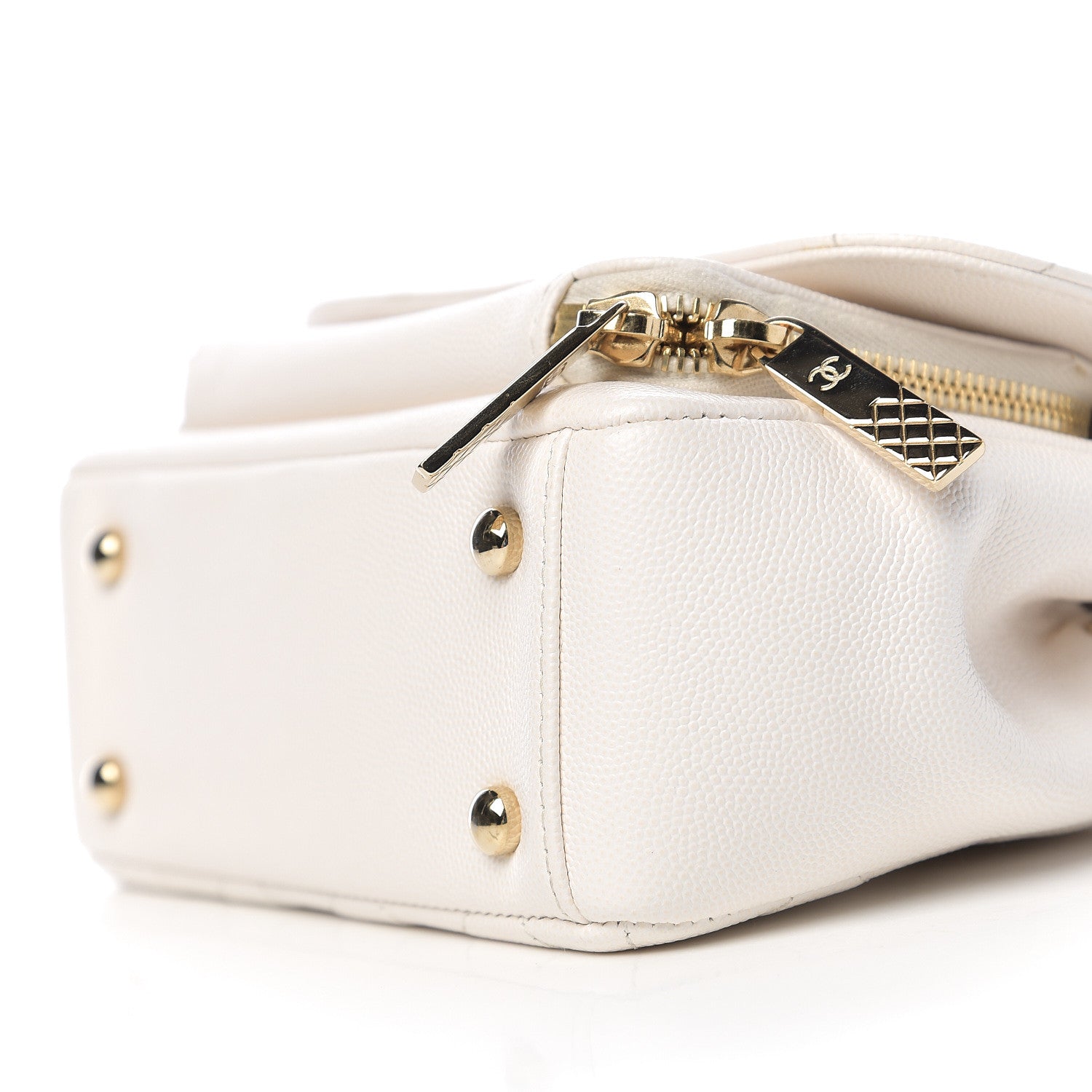 Chanel Caviar Quilted Mini Business Affinity Flap White 8 of 10