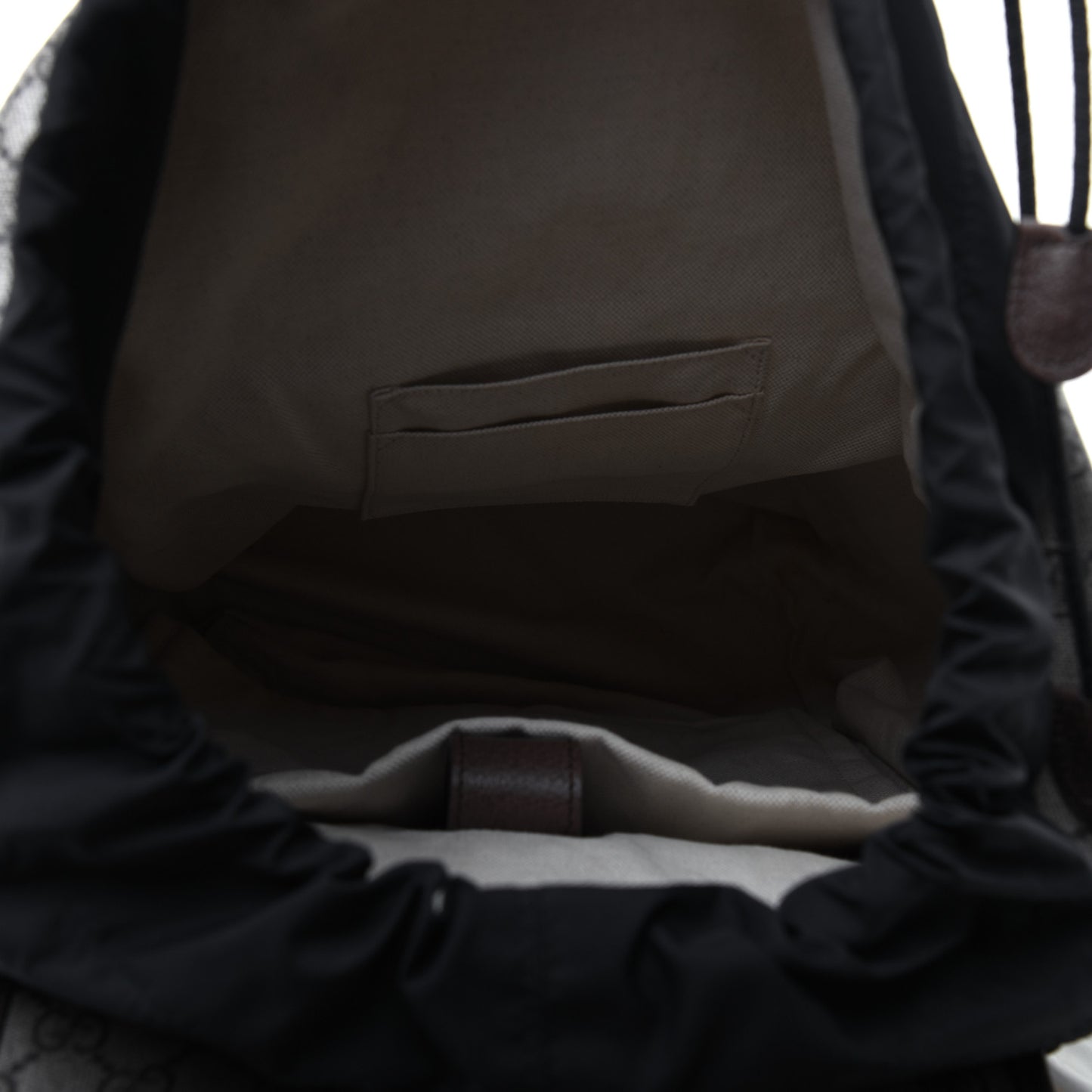 Soft GG Supreme Monogram Courrier Web Double Buckle Backpack Beige New Acero