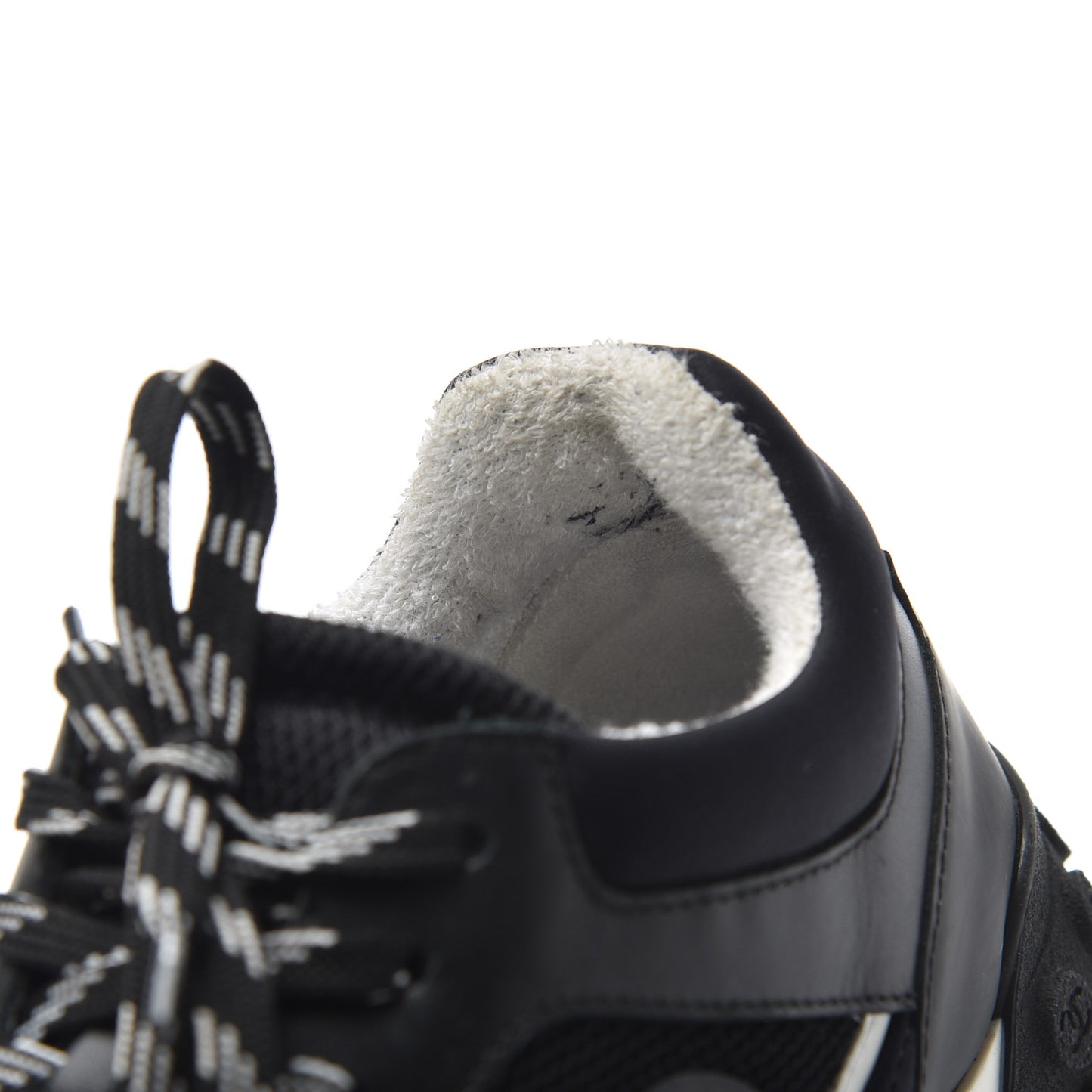 Calfskin Mesh Lycra Sneakers 39 Black