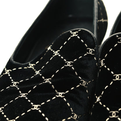 Chanel Velvet Mocassin Loafers 36.5 Black 9 of 9
