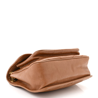 Saint Laurent Crinkled Calfskin Matelasse Monogram Medium Niki Chain Satchel Caramel 4 of 10