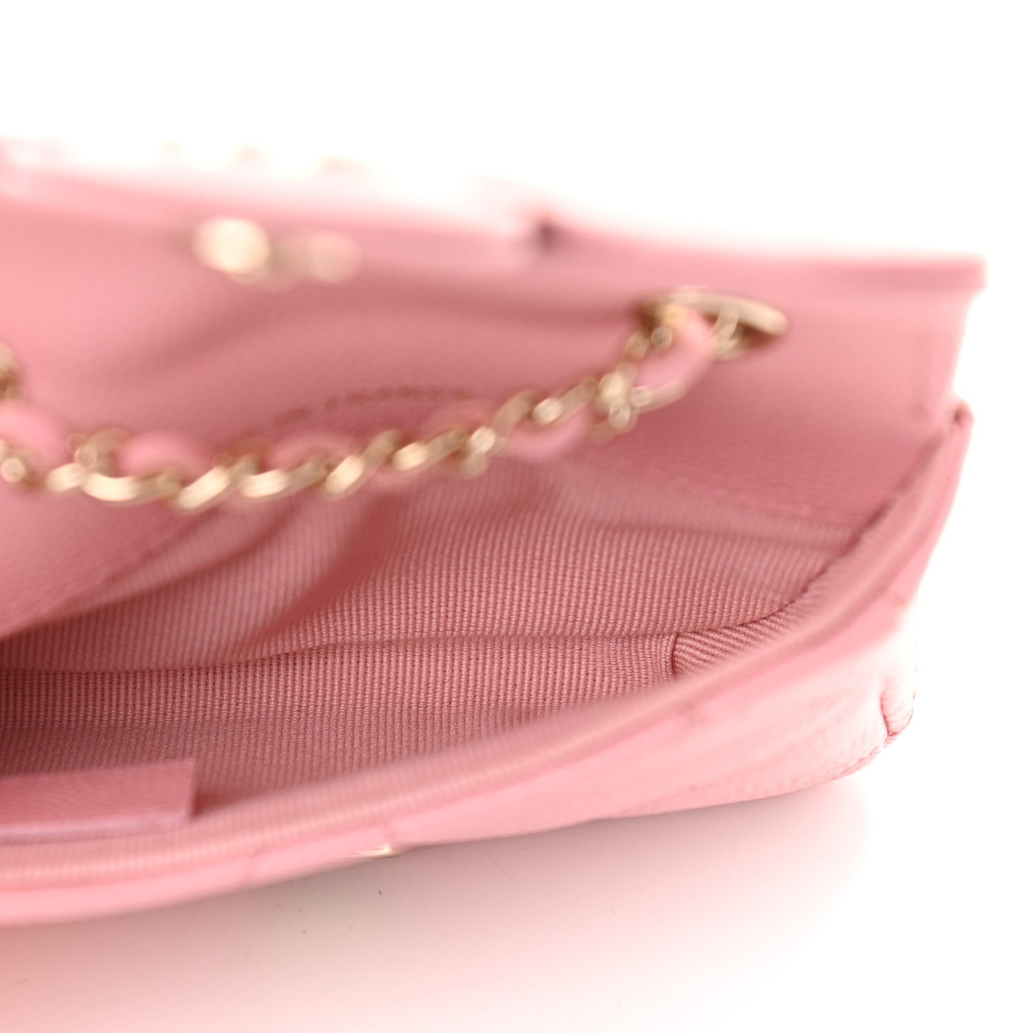 Caviar Quilted Mini Chain Belt Bag Light Pink
