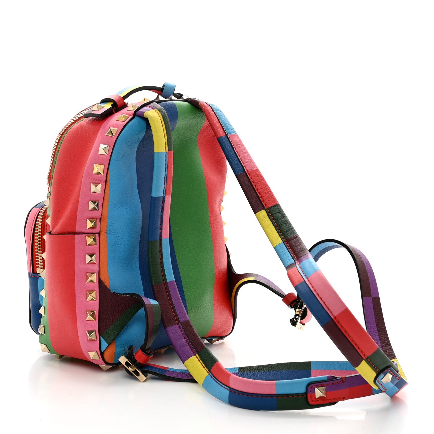 Valentino Garavani Calfskin 1973 Mini Rockstud Backpack Multicolor 3 of 10