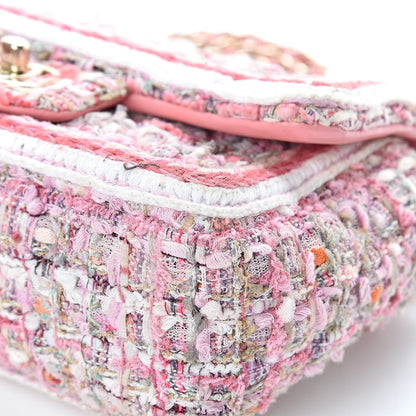 Chanel Tweed Braid Mini Flap White Pink 10 of 14