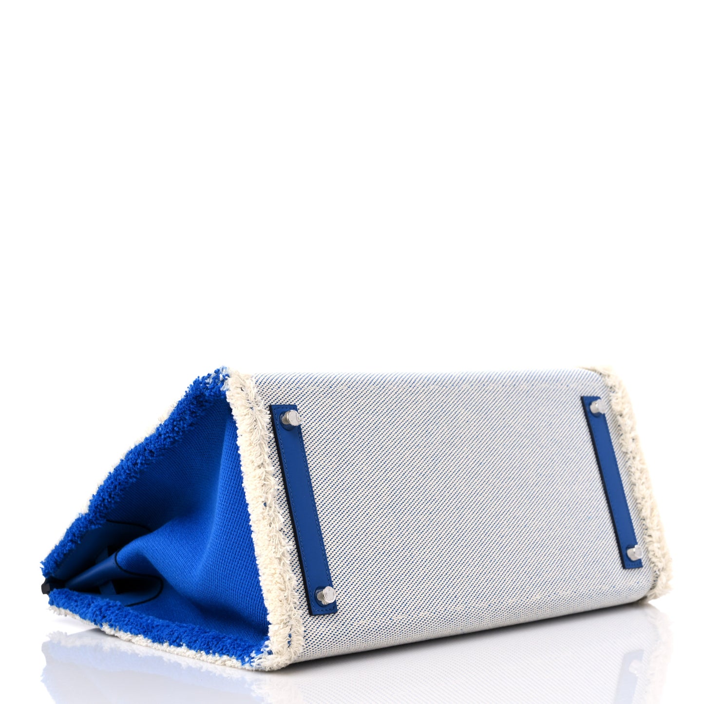 Swift Twill H Fray Fray Birkin 35 Bleu Saphir Ecru