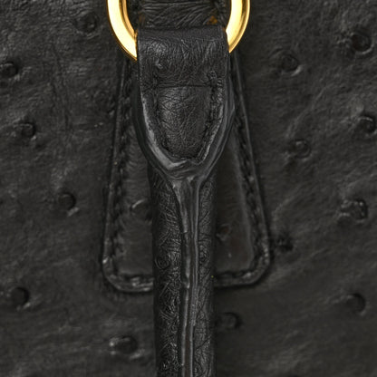Prada Ostrich Double Zip Tote Black 11 of 15