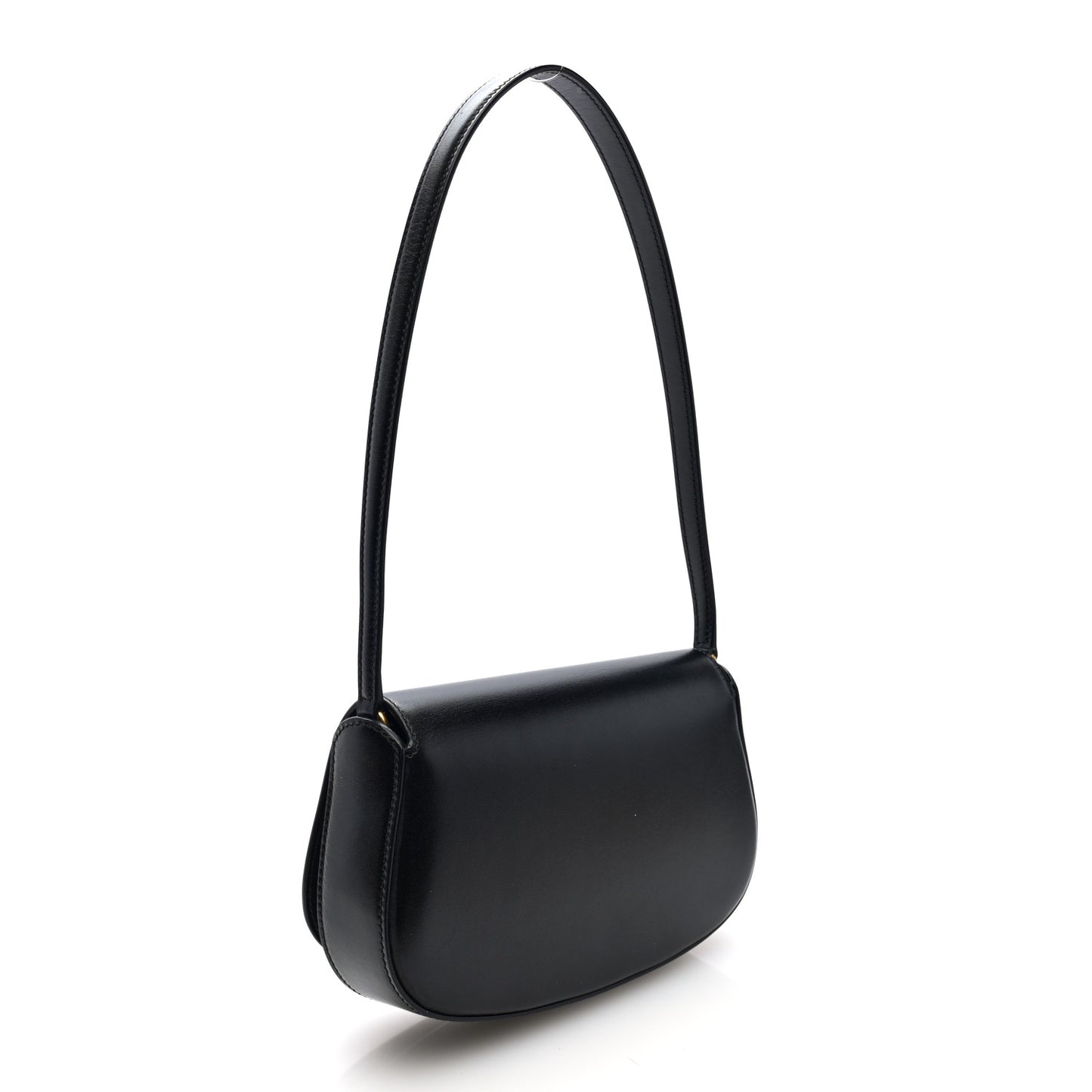 Box Calfskin Mini Voltaire Shoulder Bag Black