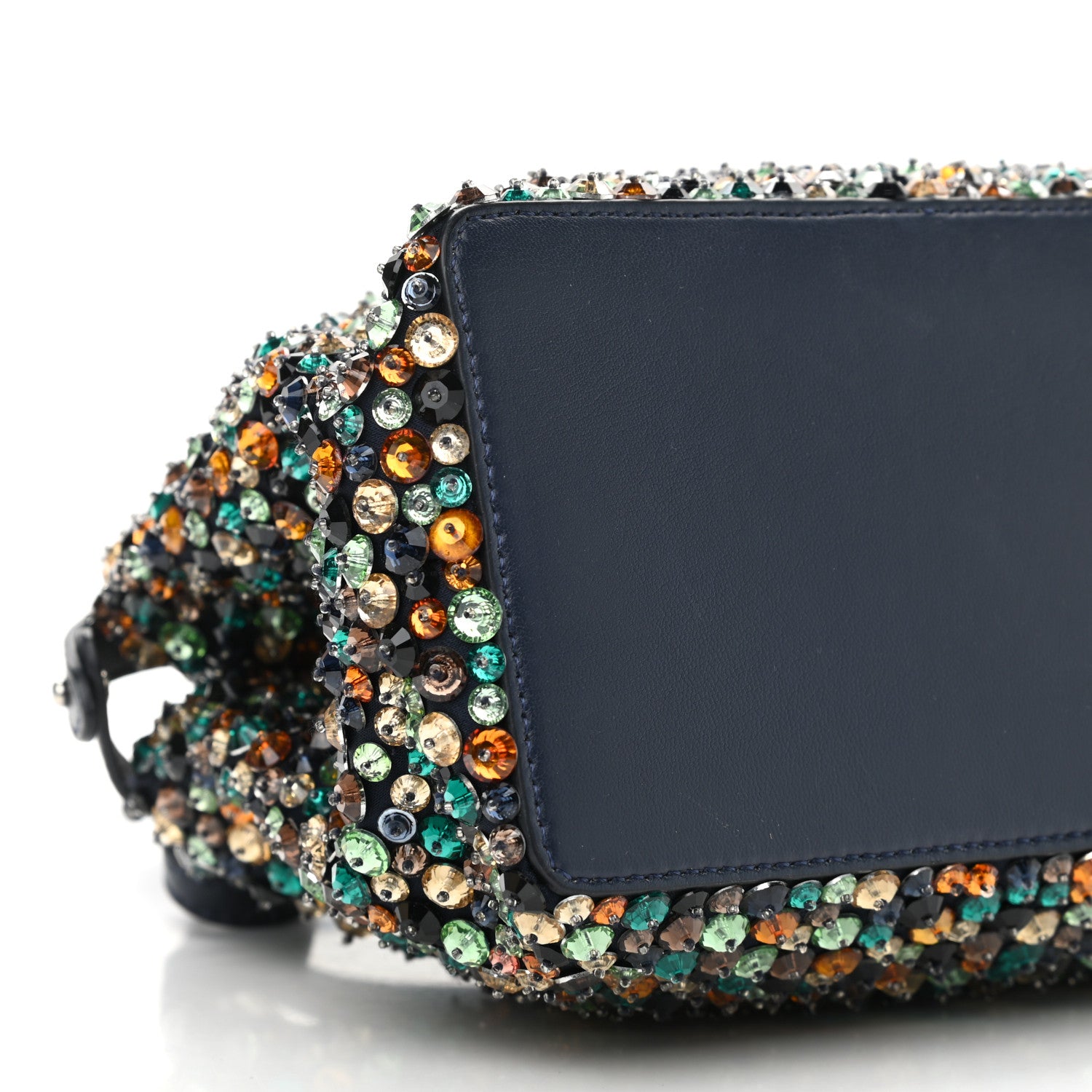 Fendi Beaded Micro Peekaboo Iconic Satchel Blue Multicolor 7 of 12