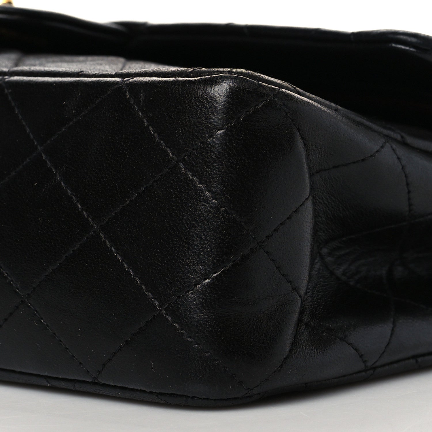 Chanel Lambskin Quilted Medium Double Flap Black 10 of 12