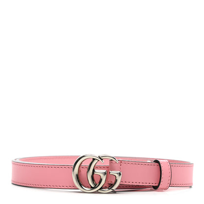 Gucci Moon Calfskin Palladium Double G 20mm Belt 80 32 Wild Rose 1 of 5
