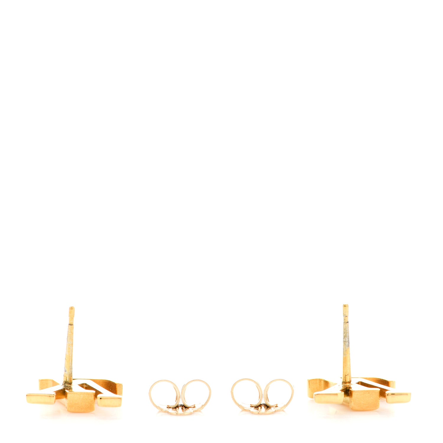 Louis Vuitton Metal LV Iconic Earrings Gold 3 of 7