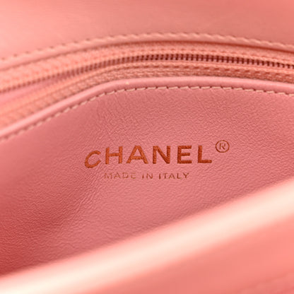 Chanel Lambskin Chevron Quilted Small Trendy CC Dual Handle Flap Bag Light Pink 5 of 14