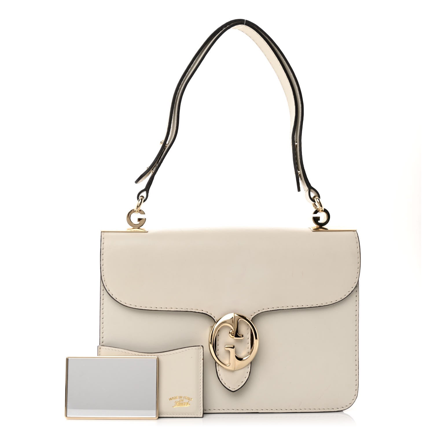 Gucci Calfskin Medium 1973 Shoulder Flap Bag Ivory 2 of 16