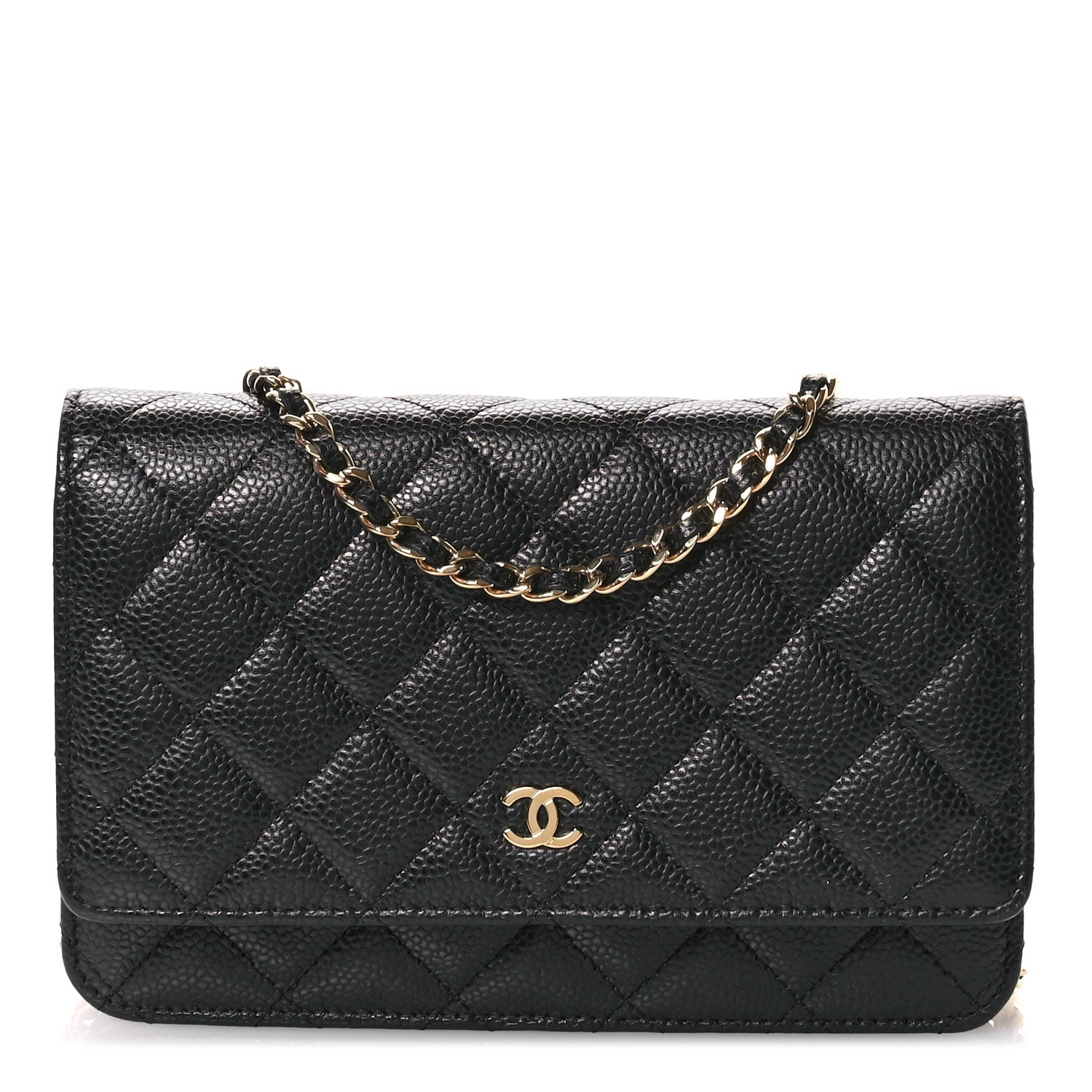 Chanel Caviar Quilted Wallet On Chain WOC Black 1 of 12