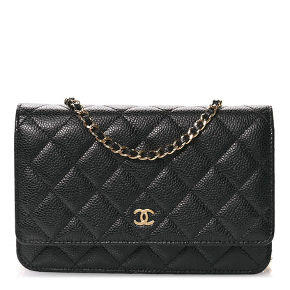 Chanel Caviar Quilted Wallet On Chain WOC Black 1 of 12