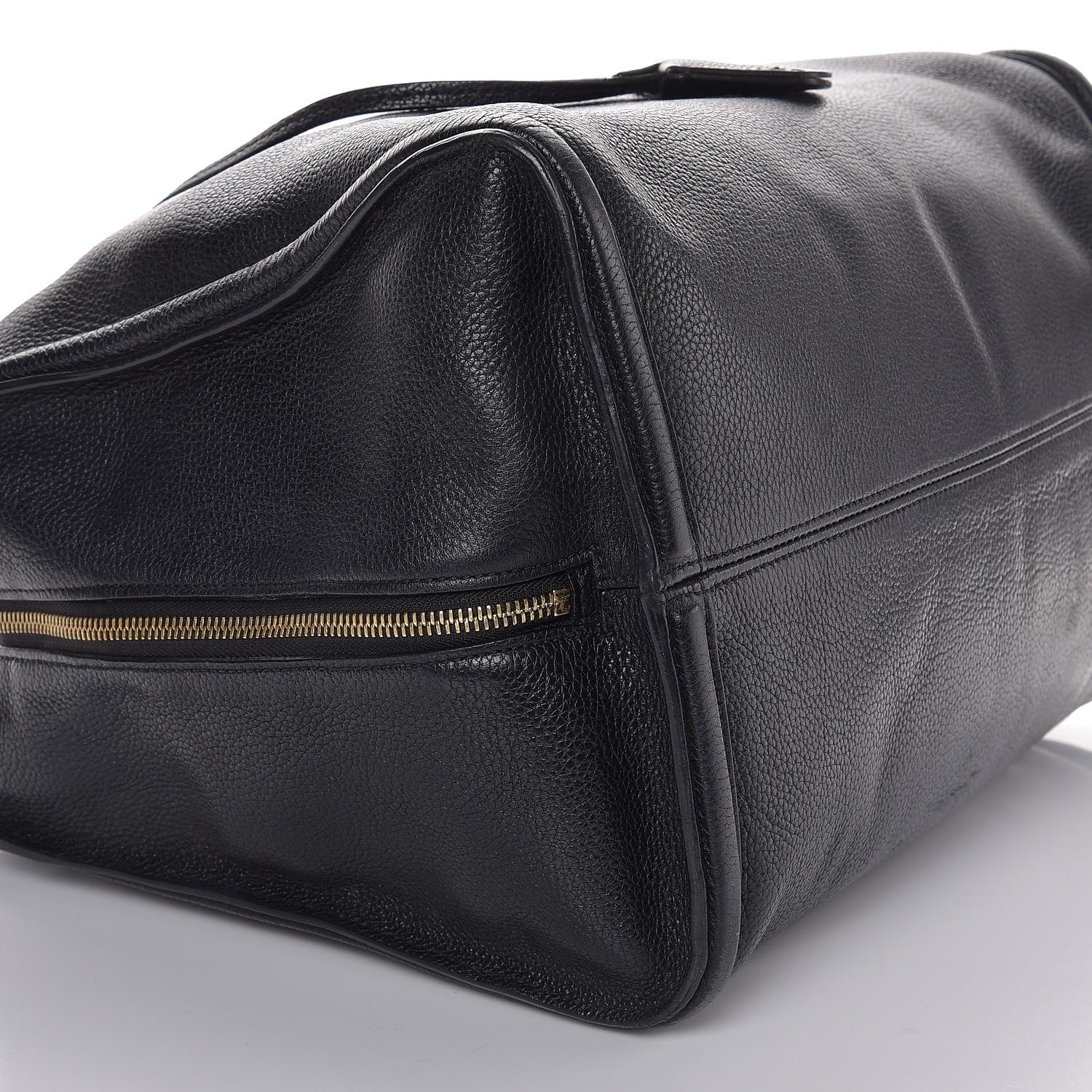 Alexander McQueen Pebbled Calfskin Large Skull Padlock Zip Around Tote Black 19 of 19