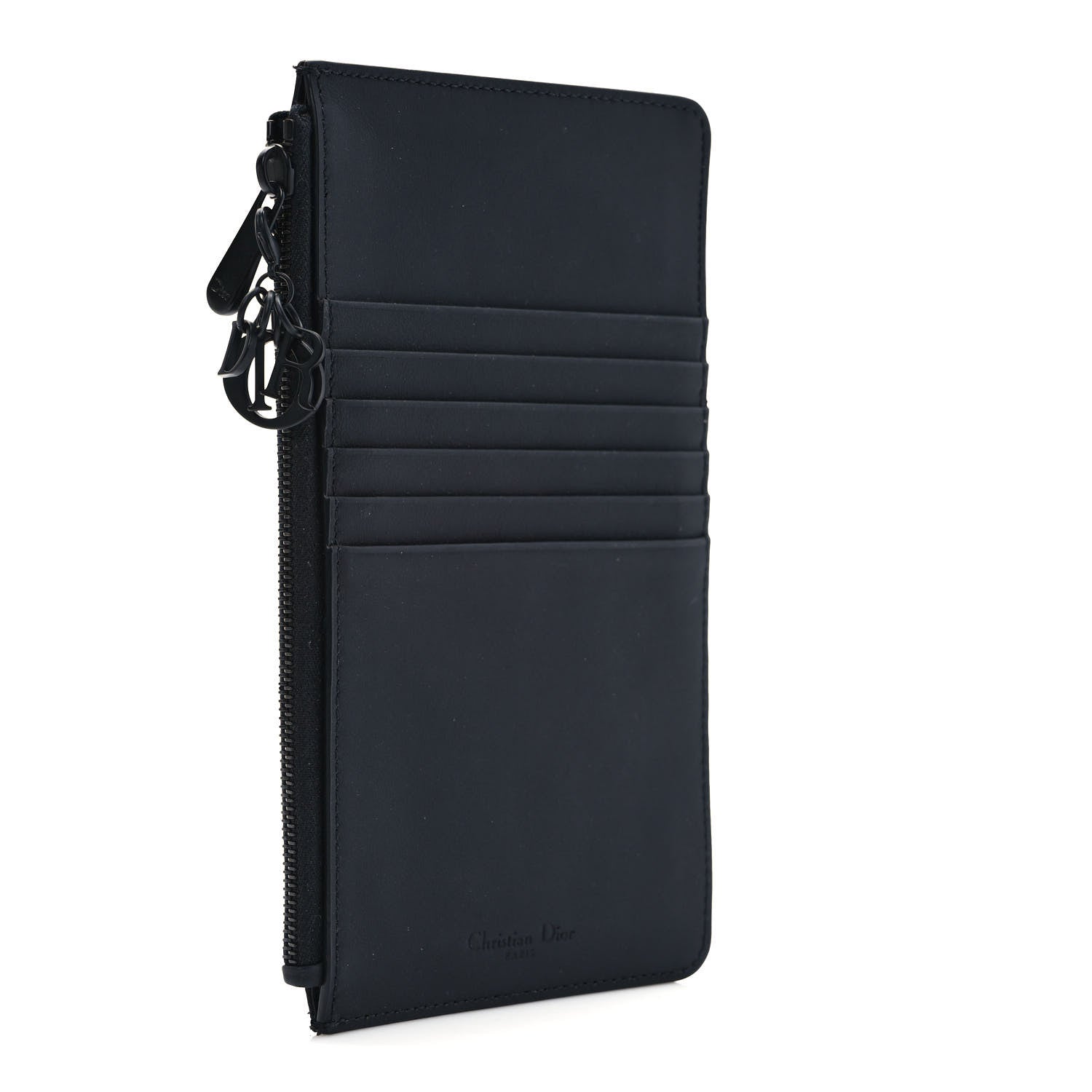 Christian Dior Ultra Matte Calfskin Cannage Large Lady Dior Zip Wallet Black 3 of 6