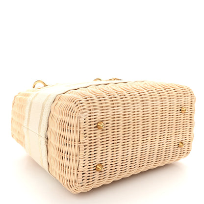 Christian Dior Wicker Oblique Medium Lady Dior Bag Beige 4 of 9