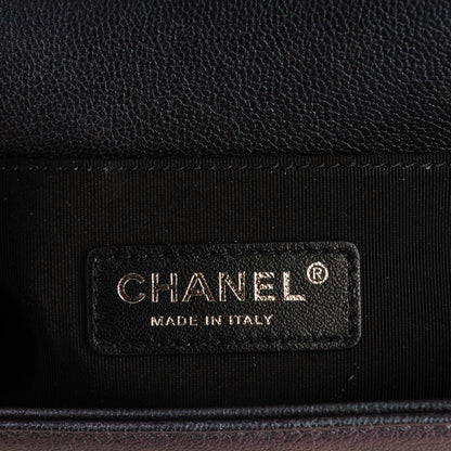 Chanel Iridescent Goatskin Quilted Small Boy Flap Purple 6 of 7