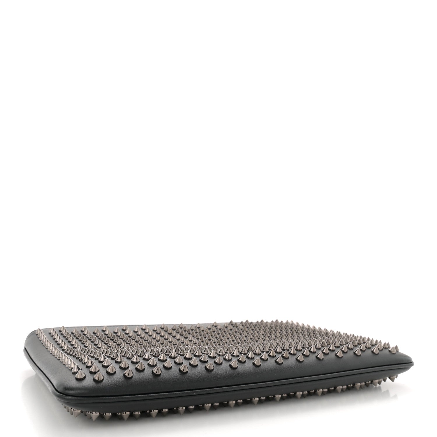 Christian Louboutin Calfskin Studded Loubiposh Clutch Black 4 of 11