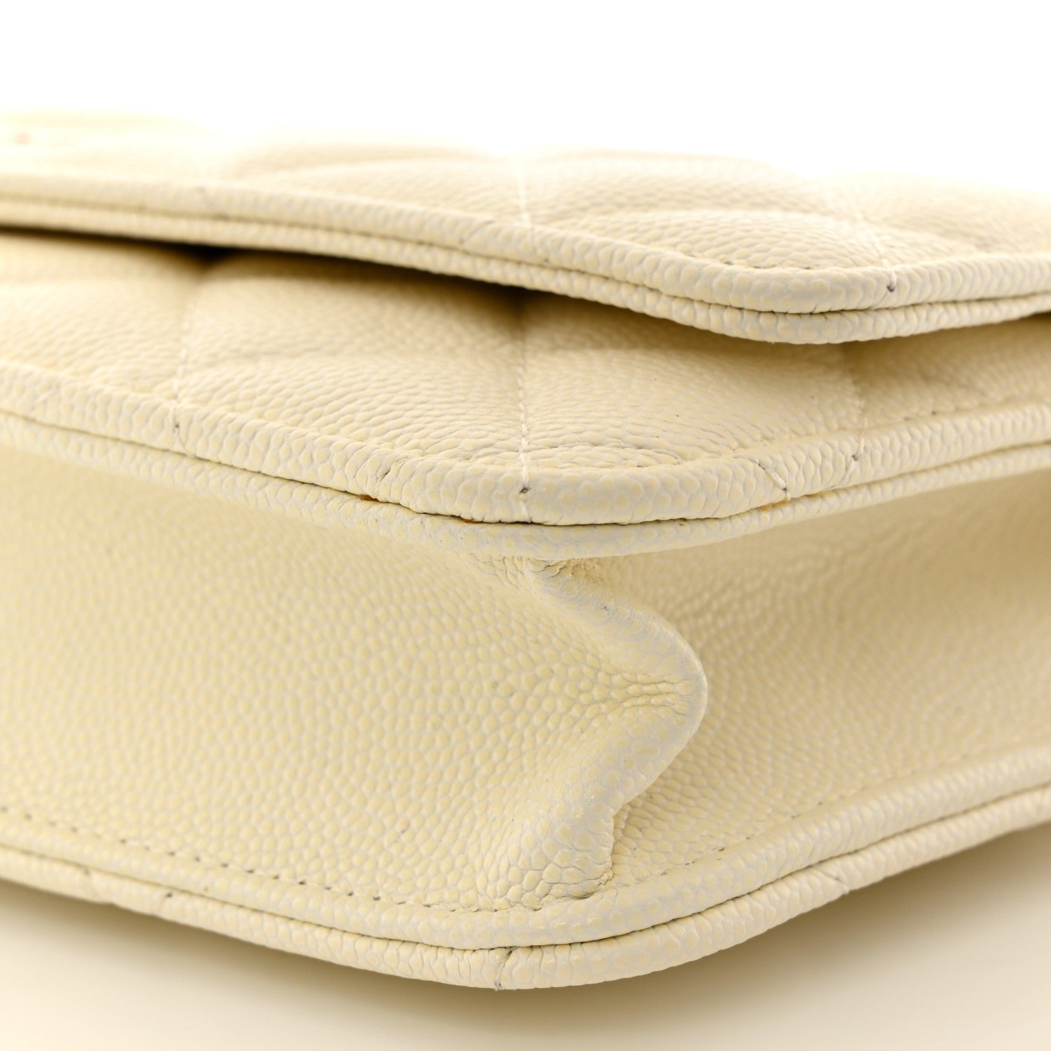 Chanel Caviar Quilted Wallet on Chain WOC White 11 of 11