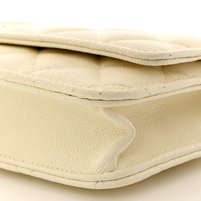 Chanel Caviar Quilted Wallet on Chain WOC White 11 of 11