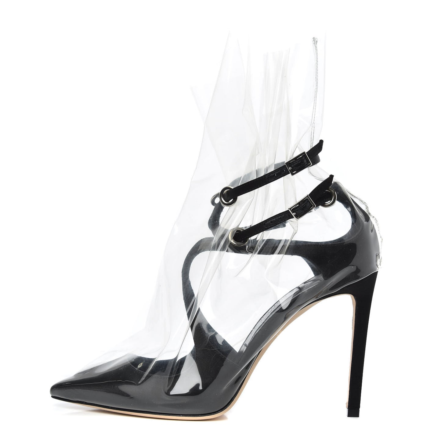 x OFF-WHITE Satin TPU Claire 100 Pumps 39.5 Black