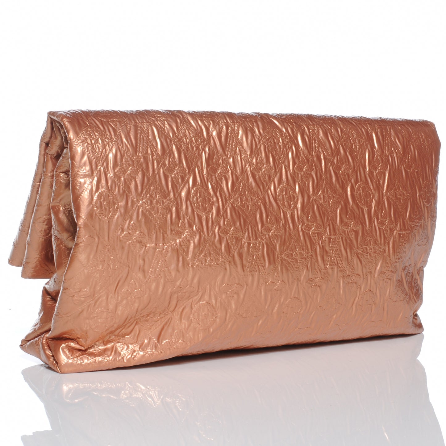 Jacquard Quilted Monogram Limelight Clutch GM Rose Gold
