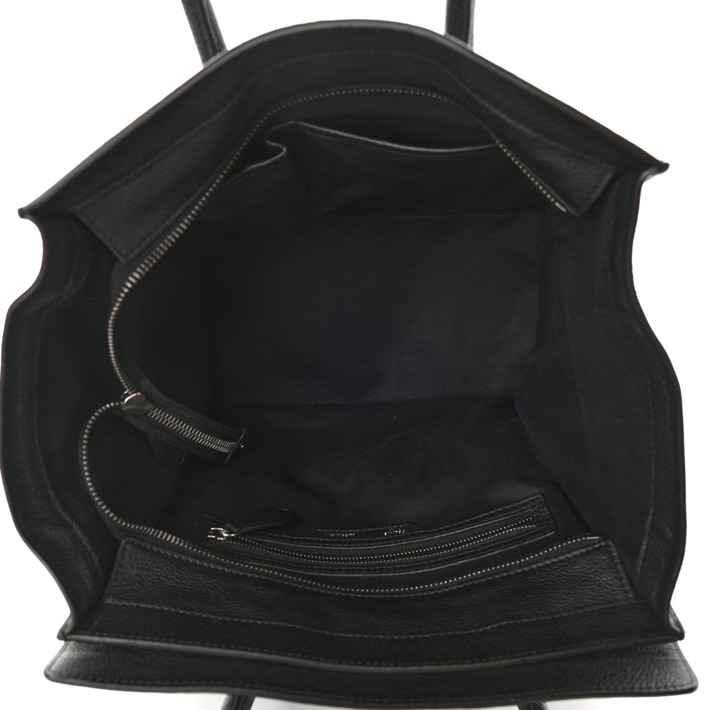 Drummed Calfskin Mini Luggage Black